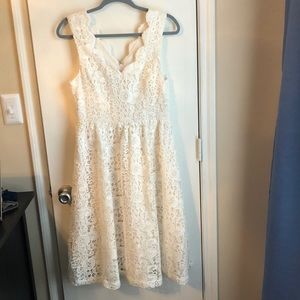 Ivory lace ModCloth dress - medium